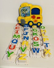 Leap Frog Fridge Phonics Magnetic Yellow School Bus Alphabet Set COMPLETE