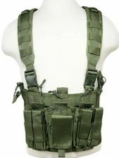 VISM Tactical Rifle & Pistol Magazine Chest Rig 6+6 Vest Shooting Hunting ODG