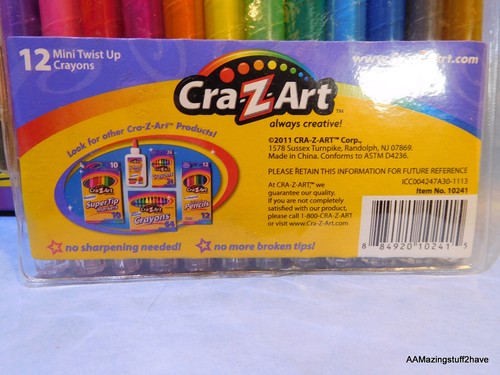 Lote de lápices Cra Z art Twistup 12 piezas y arcilla de modelado 24 piezas NUEVO regalo para niños - Imagen 8 de 12
