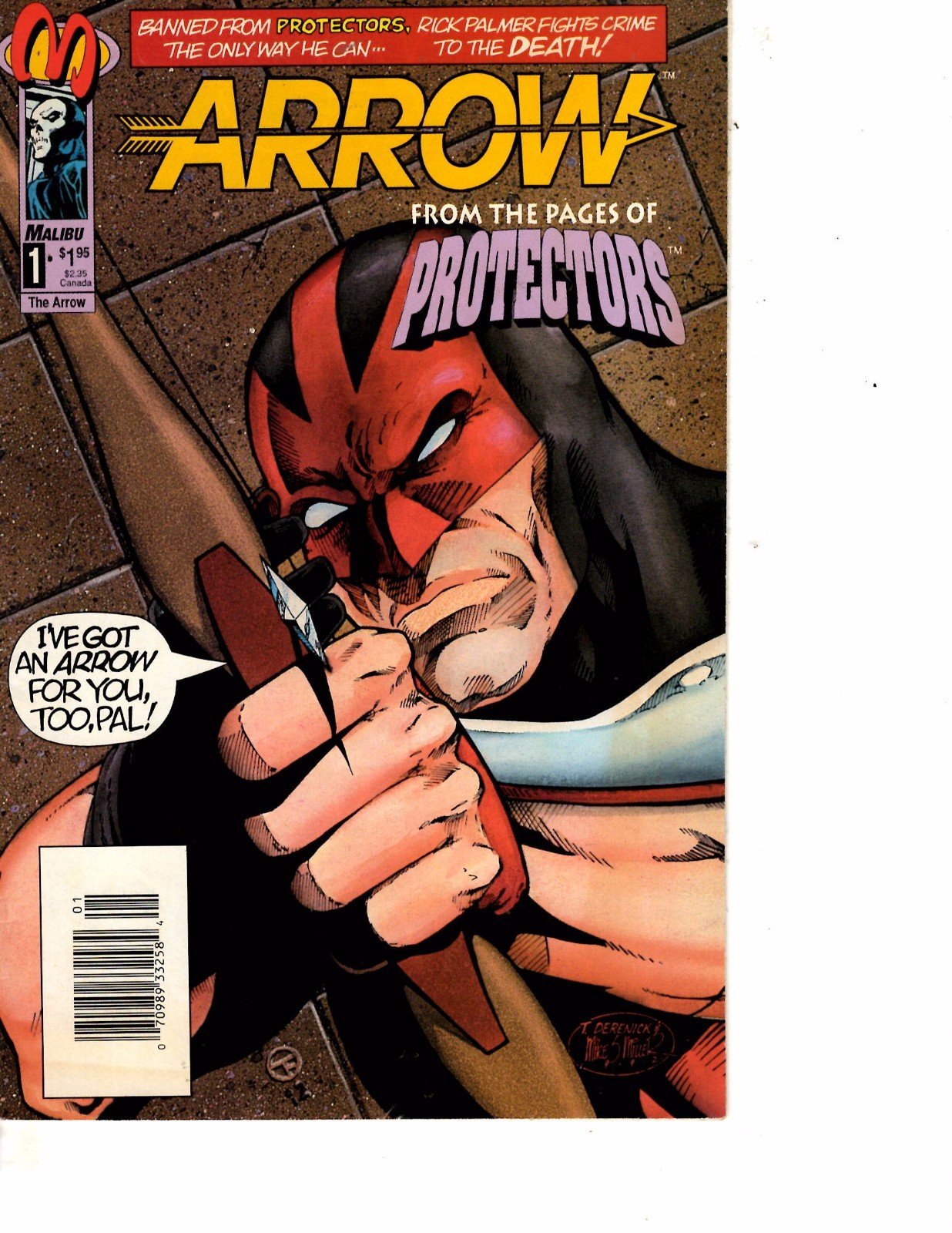 Lote de 2 cómics Malubu Arrow #1 y Ultraverse Exiles #1 ON3