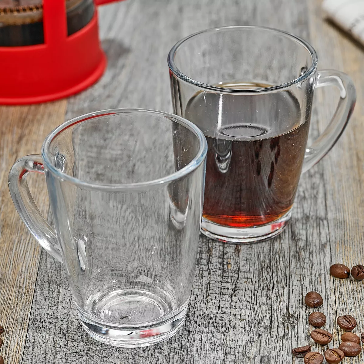 2,4,6 250ml Clear Glass Coffee Mug Hot Drink Insulated Latte Tea