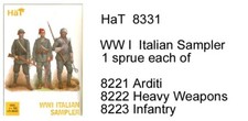 HaT Industrie 8331 WWI Italian Sampler; 8221, 22  23 1/72 toy soldiers