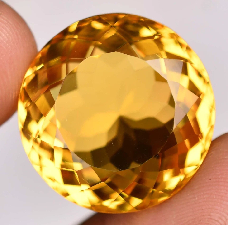 41.45 Ct Flawless Natural Mexico Yellow Opal Certified Round Cut Loose Gemstone - Image 2 of 4