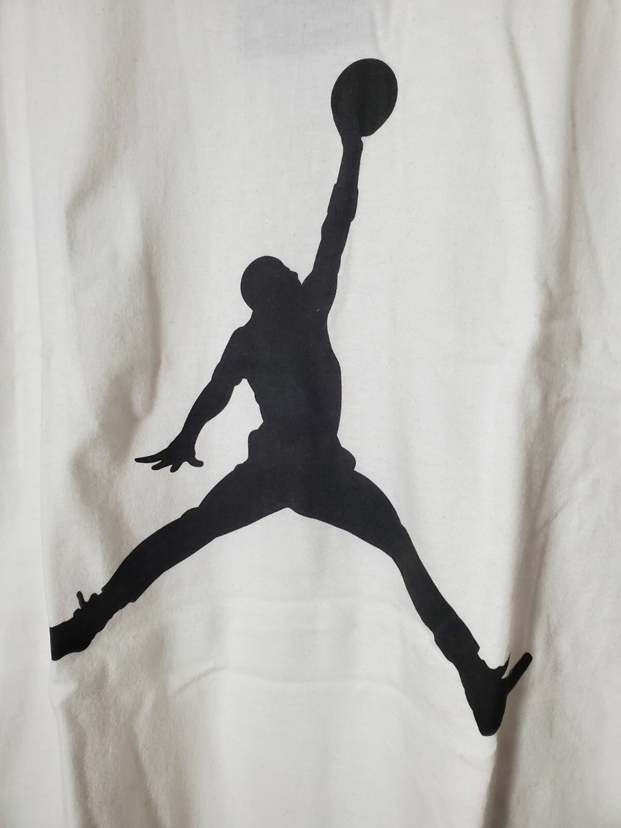 Jordan Jumpman Mens T-Shirt White Black Size M, L, and XL