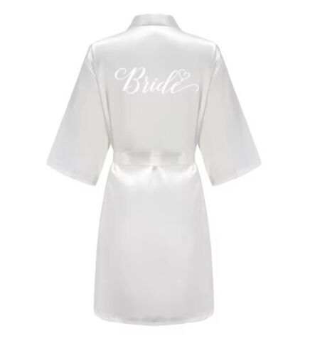 Red Wedding Robe Bridesmaid Bridal Party Gift Kimono Satin Robe - Imagen 22 de 22