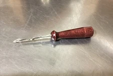 Wood Handle Leather Rug Punch Embroidery Sewing Awl Tool # 6 - USA Made Vtg