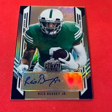 Rico Bussey Jr .. 12/15 ROOKIE AUTO Black .. North Texas  ..  2021 Leaf Metal