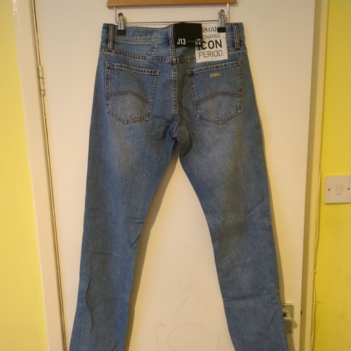 Armani Exchange Icon J13. Mens Jeans 28R Slim Dark Blue Raw Denim - Picture 8 of 9