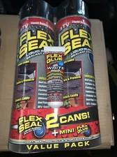 Flex Seal Liquid Rubber Spray Sealant Coating 14 oz (2-Pack) + Mini Flex Glue