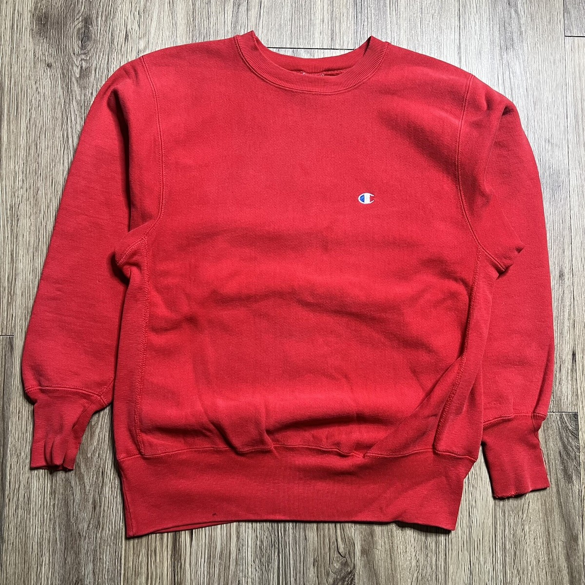 トップス 1990s Champion REVERSE WEAVE red Vintage 90s Champion Reverse Weave Red Sweatshirt Large | eBay