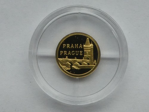 MONEDA DE ORO CHECA 2017 PP - TARJETAS HISTÓRICAS - PUENTE DE CARLOS PRAGA - Imagen 2 de 6