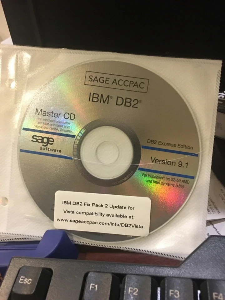 Brand New SAGE ACCPAC for IBM DB2 Master CDs. Never Used. - Image 2 of 3