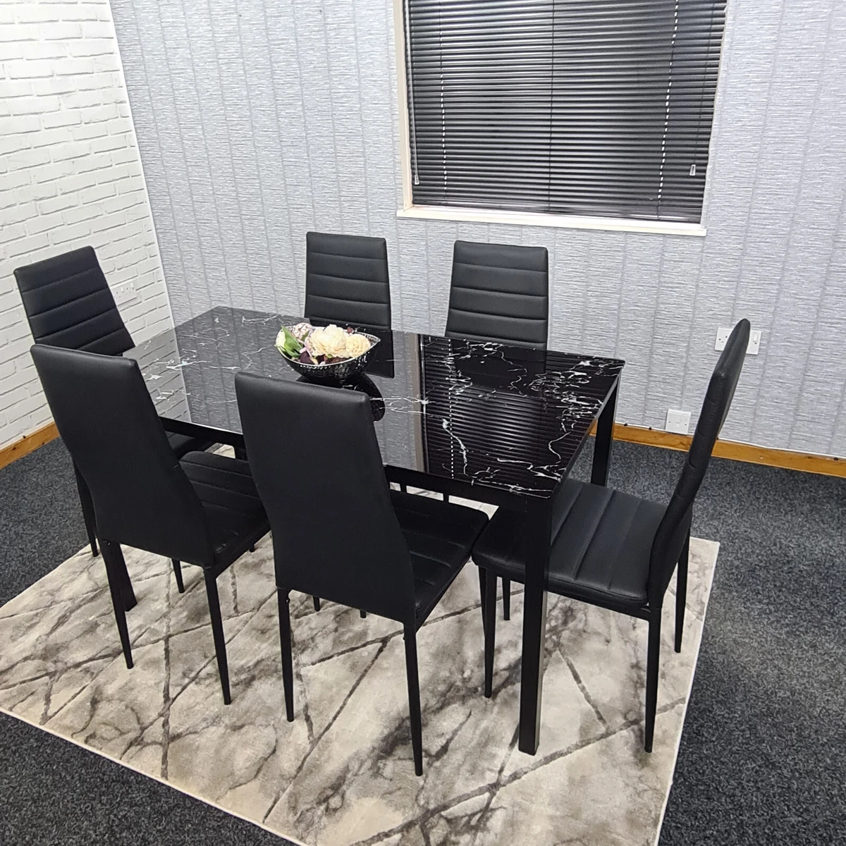 Dining room 2024 with black furniture