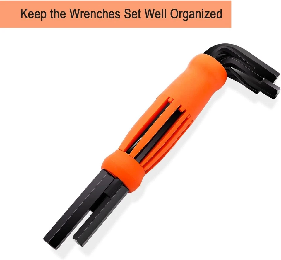 Ieusew Allen Wrenches Sets, 8-piece Metric Sizes 2mm 2.5mm 3mm 4mm 5mm 6mm 8mm - Image 2 of 4