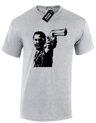 RICK GRIMES GUN HERREN T-SHIRT WALKING DEAD DARYL DIXON ZOMBIES TOP MICHONNE