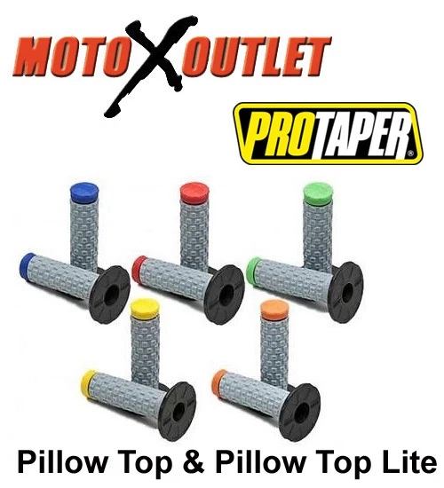 ProTaper Pillow Top MX Lite Grips Dirt Bike Neon Tri Dual Density Pro Taper  - Image 2 of 2