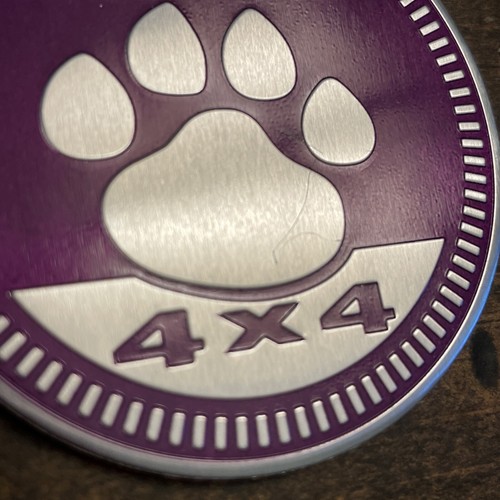 Dog K9 Rated 4X4 DEFECT Fender Badge for JEEP WRANGLER YJ JL JK JT emblem USA - Picture 3 of 4