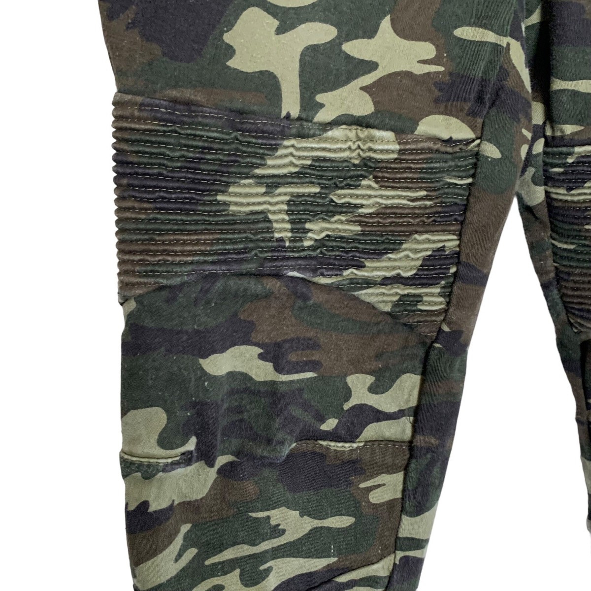 Uncle Ralph Pants Mens Large Camo Green Moto Jogger Drawstring