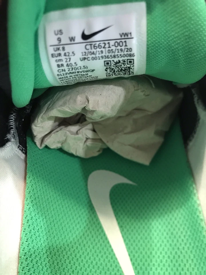 🔥🍀 Nike React Infinity Pro Black Green Golf Shoes Cleats Men Size 9 CT6621-001 - Image 4 of 4