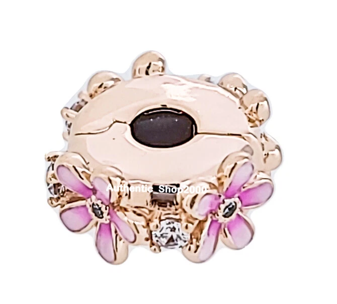 NUEVO 100% PANDORA Oro Rosa 14k P Rosa Margarita Espaciador Clip Colgante 788809C01 Foto 4 de 4