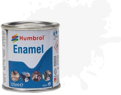 Humbrol Enamel 125 ml (119,92€/l) Nr. 22 Weiß glänzend Lack Email Farbe Neu