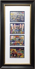 LeRoy Neiman "The Exchanges" Newly CUSTOM FRAMED Print - American Stock Exchange