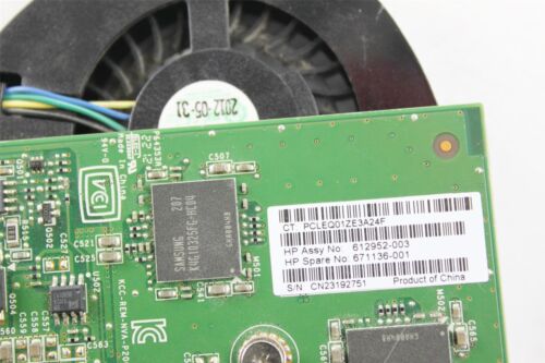 HP NVIDIA Quadro 2000 High Profile 1GB GDDR5 PCIE Video Graphics Card 612952-003 - Picture 2 of 4