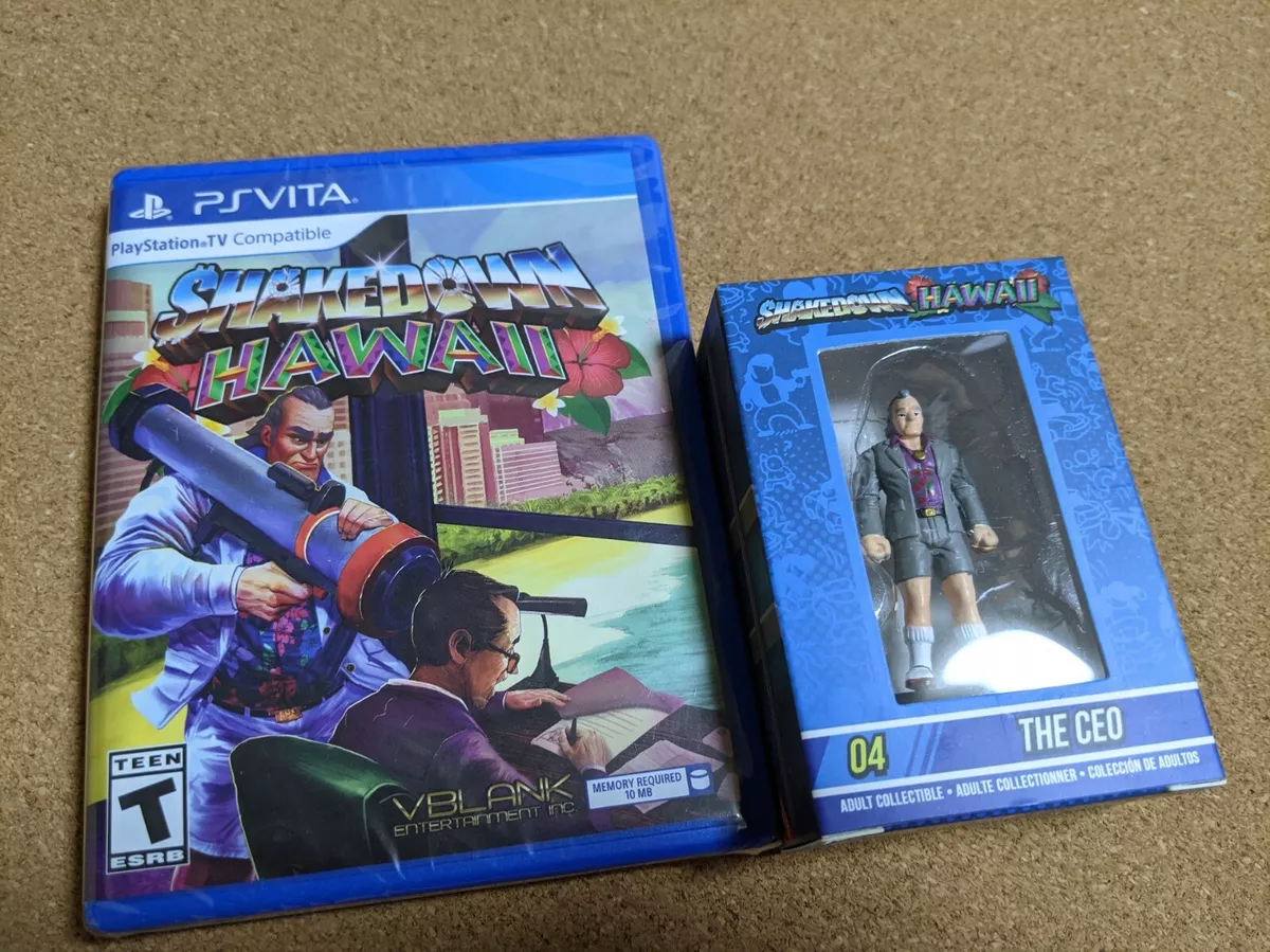 Shakedown Hawaii Sony Playstation Vita PSV PSTV New Sealed The CEO Figure VBlank