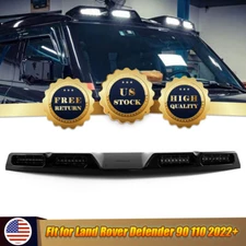 for 2020+ LAND ROVER DEFENDER 90/110 GLOSS BLACK ROOF TOP LIGHT BAR with LED DRL