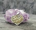 10k Yellow Gold Filigree “Love” Pendant Vintage Oroamerica 925 Sterling Silver &