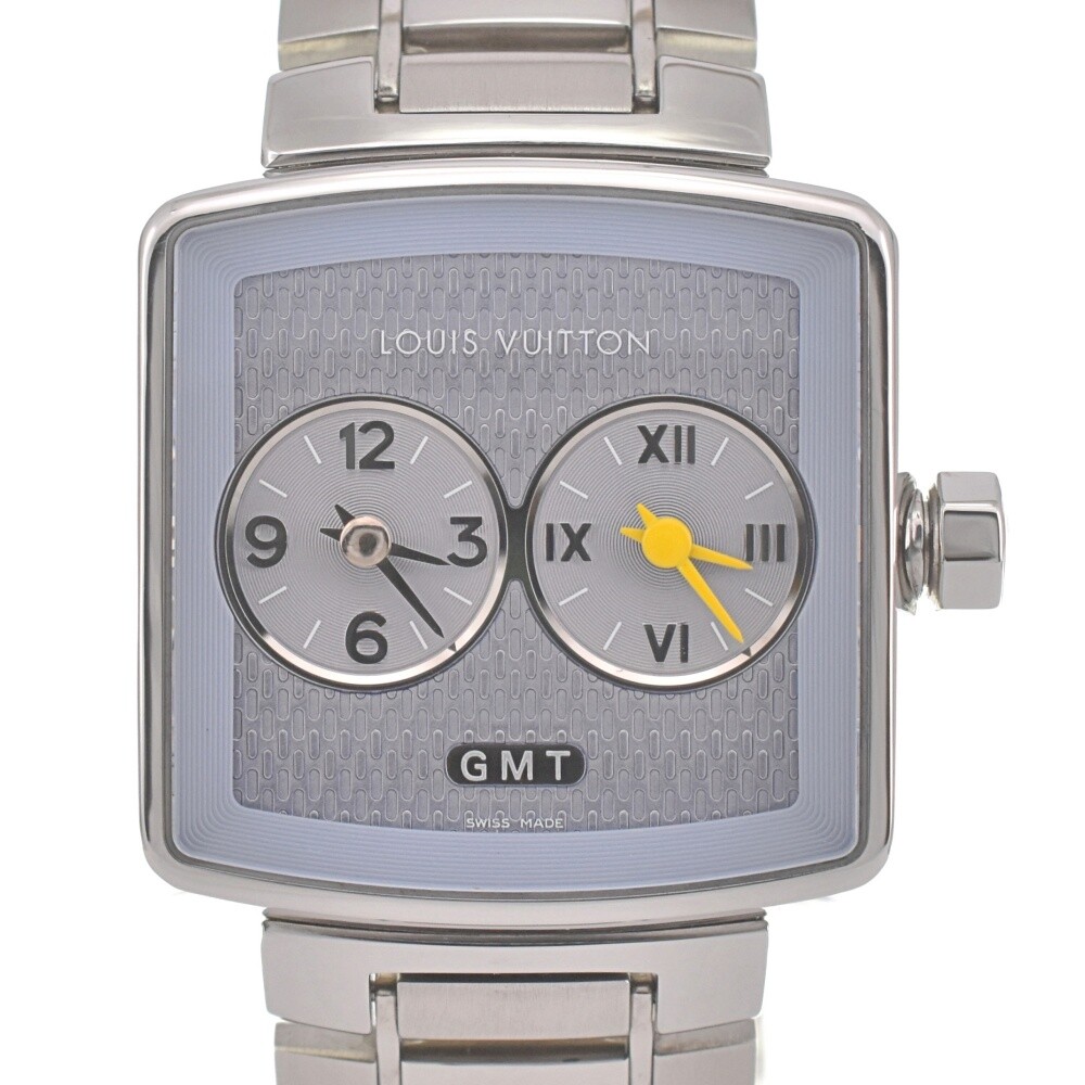 LOUIS VUITTON Speedy Duojet GMT Q2371 Ice blue Dial Quartz Unisex Watch J#139903