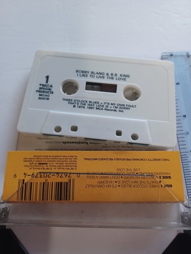 B.B. King & Bobby Bland I Like To Live The Love Cassette Tape - Picture 5 of 6