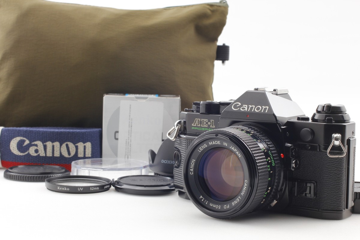 実写テスト済　キヤノン AE-1 nFD50mm f1.4 NEAR MINT++] Canon AE-1 Program Black NFD new FD 50mm f1.4