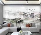 3D Ink Mountain Landscape Wallpaper Wall Mural Removable Self-adhesive 185