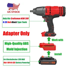 1x Adapter for Craftsman NEW 20v V20 Tools To for Black&Decker 20V MAX Batteries
