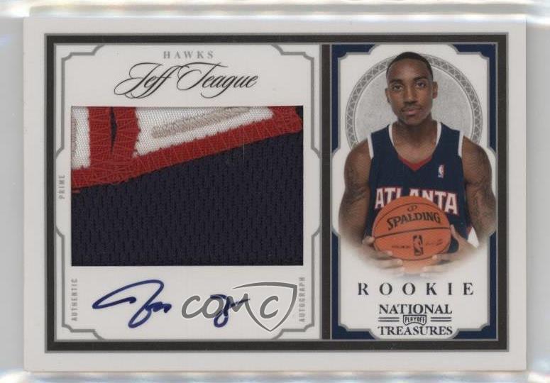 2009-10 Playoff National Treasures /99 Jeff Teague #218 RPA Rookie Patch Auto RC