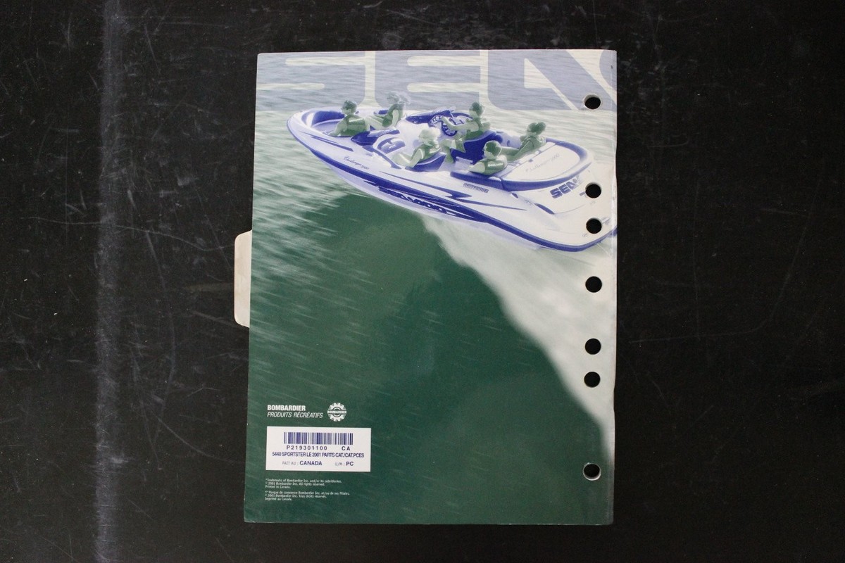 Sea-Doo Sport Boats 2001 Parts Catalog Manual Speedster Sportster