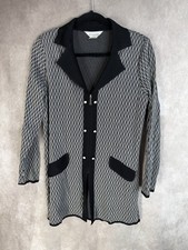 Exclusively Misook Acrylic Zip Quiet Luxury Knit Cardigan In Black Size S