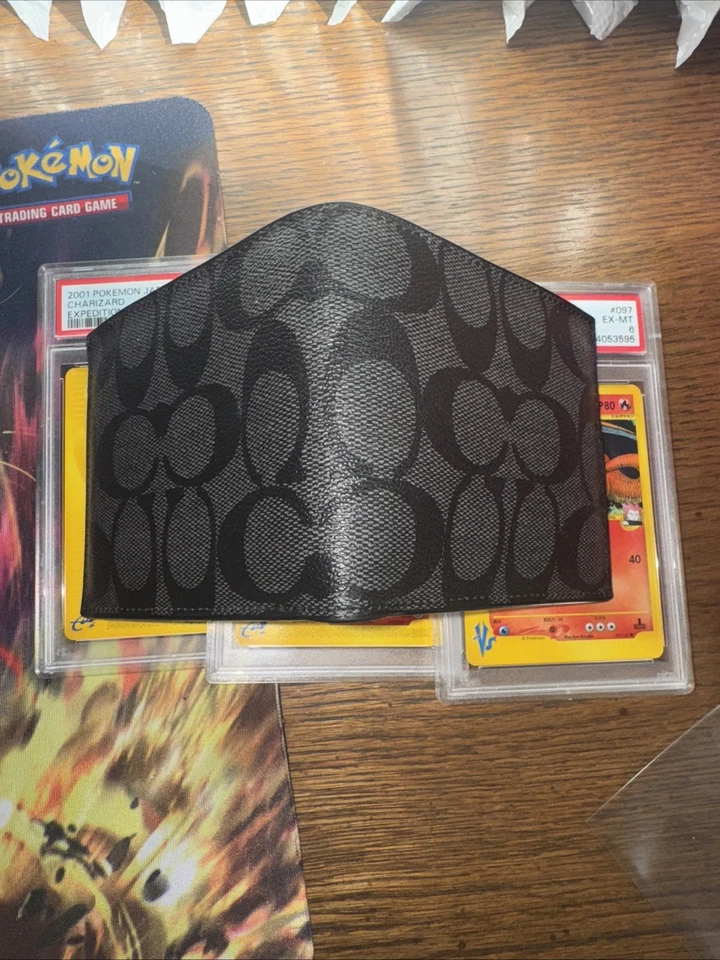 Cartera de cuero Coach F66551 con billetera - carbón/negro Foto 2 de 4