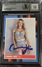 Emma Hix Signed Custom Trading Card Beckett Encapsulated Autograph Grade 10