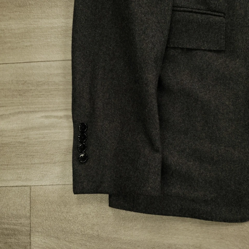 Todd Snyder 法兰绒运动外套男式 42L 修身灰色羊毛 2 Btn 软肩新品 — 第 4/4 张图片