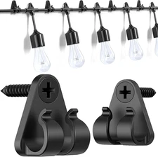 Hooks for Outdoor String Lights Clips, Christmas Light Clips Weatherproof, Light