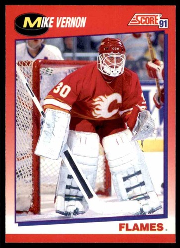 1991-92 SCORE CANADIAN BILLIGUAL MIKE VERNON CALGARY FLAMES #80 - Picture 1 of 2