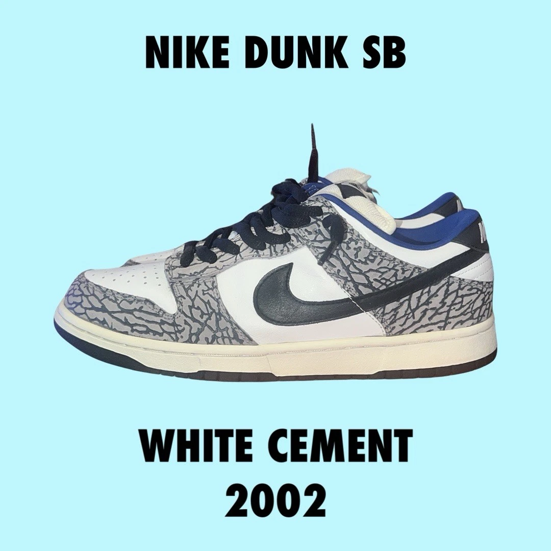 Preços baixos em Nike Supreme x Dunk Pro SB Low White Cement | eBay