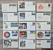 Lot 15 Vintage First Day Issue FDC Stamped Commemorative Envelopes Space NASA