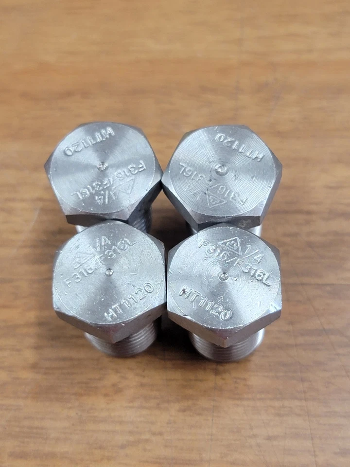 1/4" 150# Threaded (NPT) 316 Stainless Steel Hex Head Plug, Class 3000. J5. 4pk - Image 2 of 2
