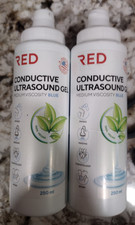 Lot Of 2 RED Conductive Ultrasonic GEL, Baby Doppler,Cavitation 2 x 250ml