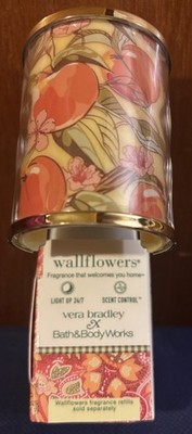 Bath & Body Works / Vera Bradley PEACH WALLFLOWER PLUG Scent Control - Nite Lite