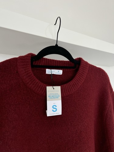 Primark Viral Burgundy Oversized Knit Jumper Size S Small - Brand New With Tags - Picture 4 of 4