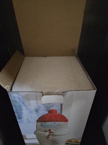 Tarro de galletas YETI aperitivos golosinas tapa sellada alegre fabricante lindo nuevo en caja fiesta navideña - Imagen 3 de 5